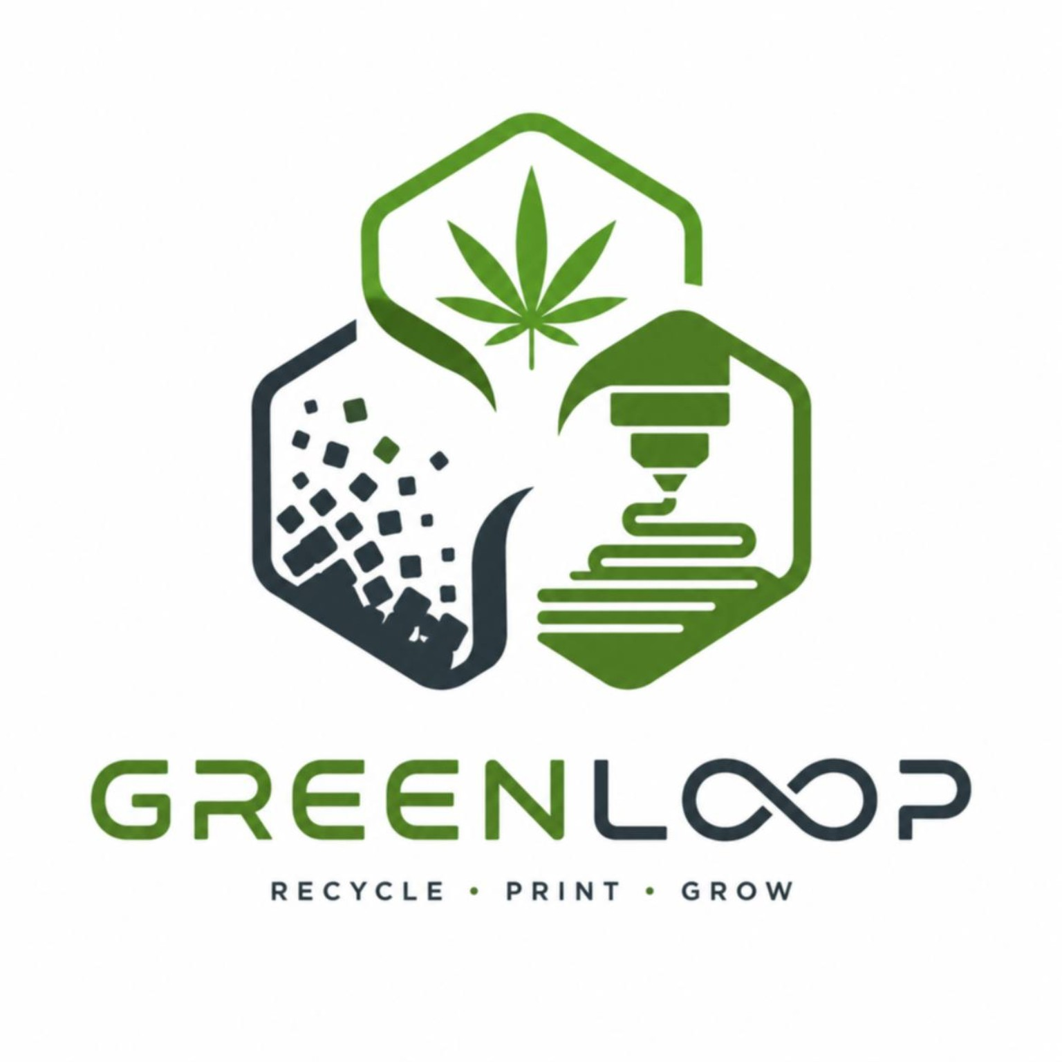 GreenLoop recycle print grow logo