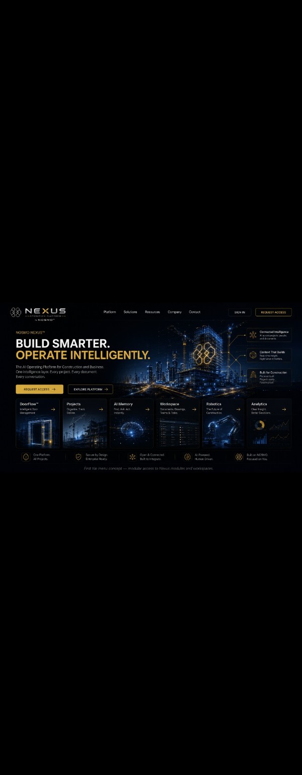 NOSMO Nexus platform concept board
